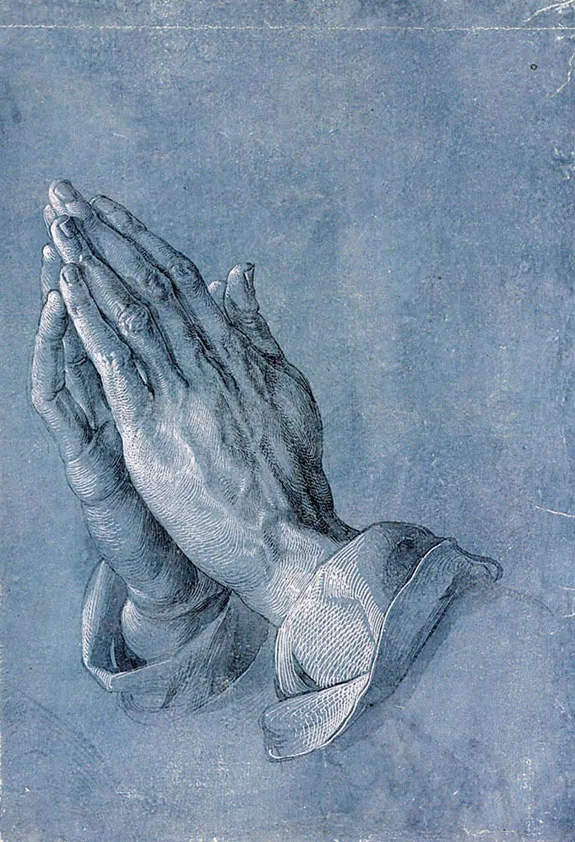 Albrecht Dürer's study of two hands joined in prayer