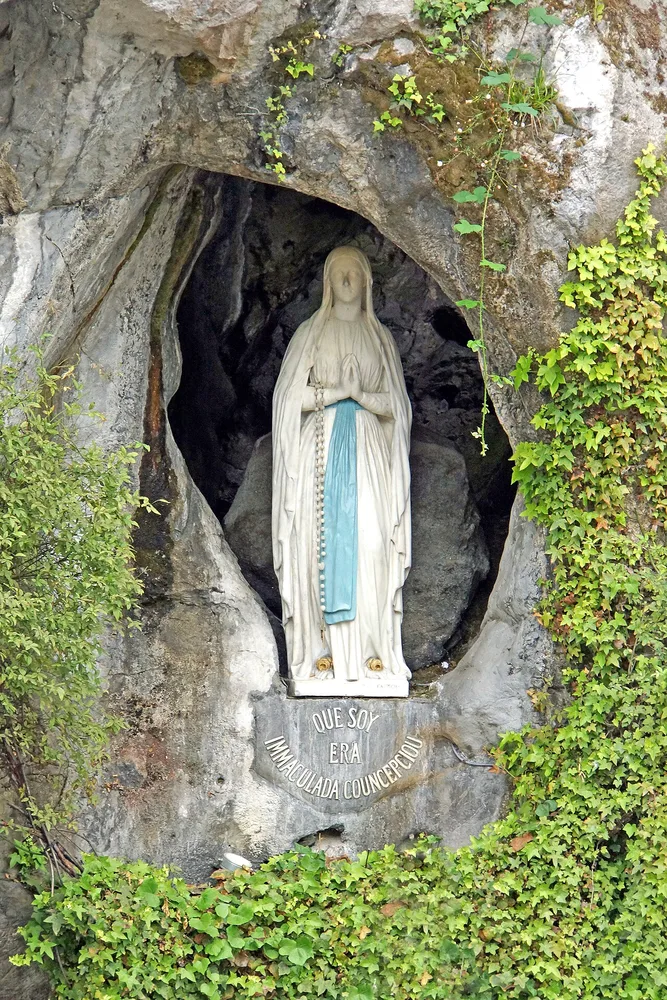 Devotional artwork or photograph associated with Our Lady of Lourdes