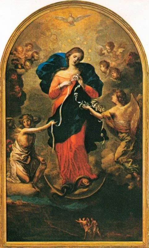 Devotional artwork or photograph associated with Mary, Untier of Knots