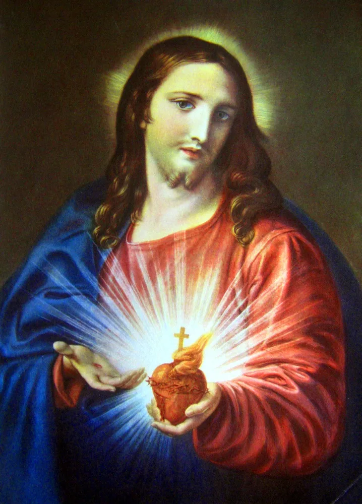 Devotional artwork or photograph associated with Sacred Heart