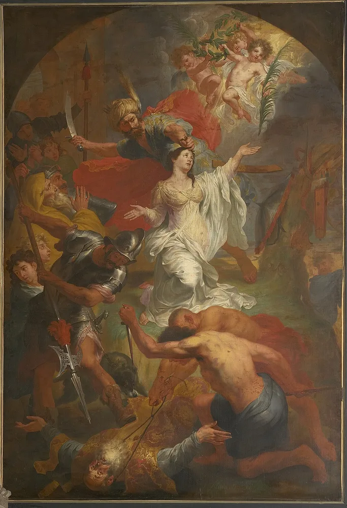 Devotional artwork or photograph associated with Dymphna