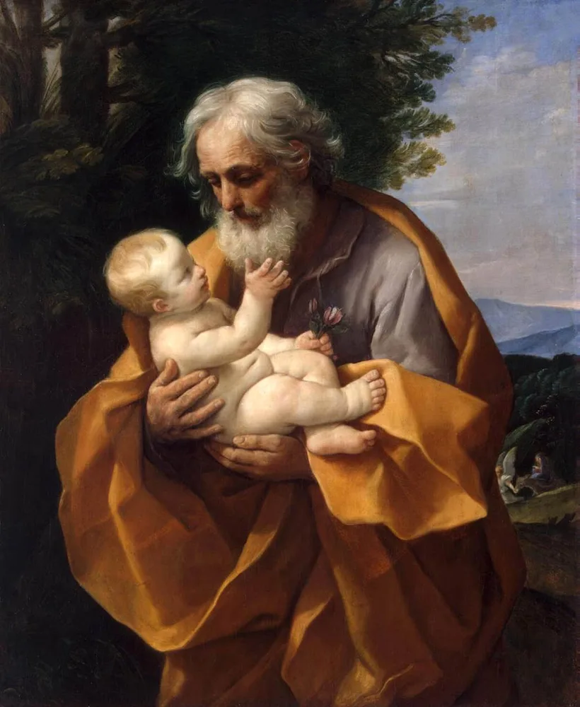 Devotional artwork or photograph associated with Saint Joseph