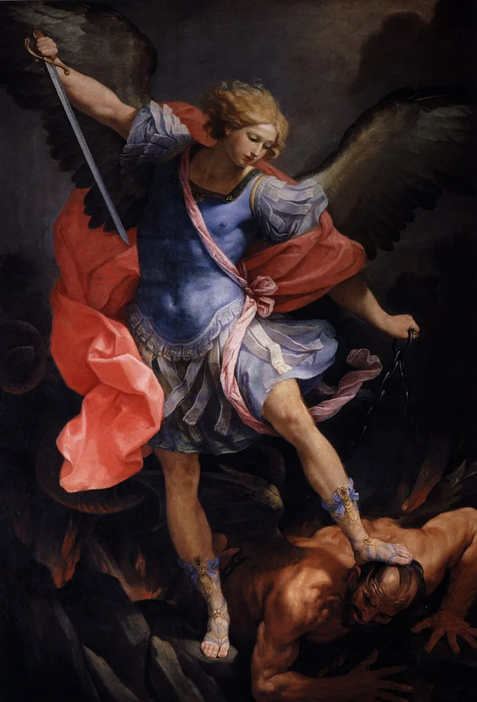 Devotional artwork or photograph associated with Michael (archangel)