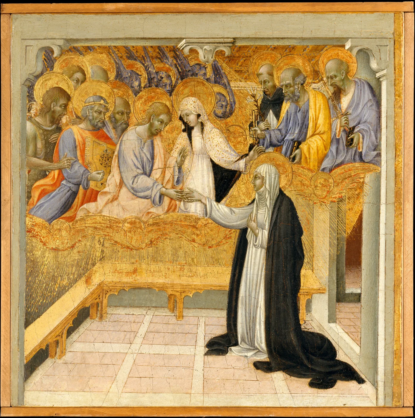 Giovanni di Paolo’s painting of Saint Catherine of Siena kneeling before Christ
